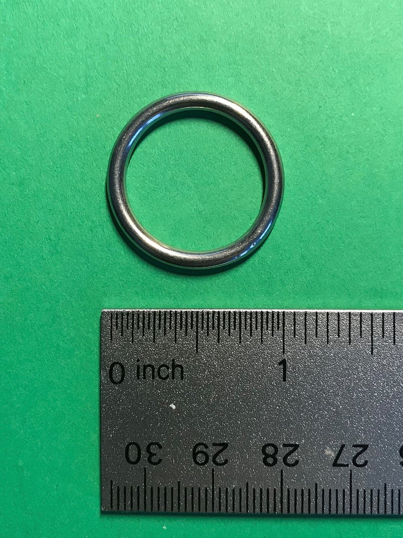 US Stainless 10 Pieces Stainless Steel 316 Round Ring Welded 1/8" x 3/4" (3mm x 20mm ID) Marine Grade - Image 1